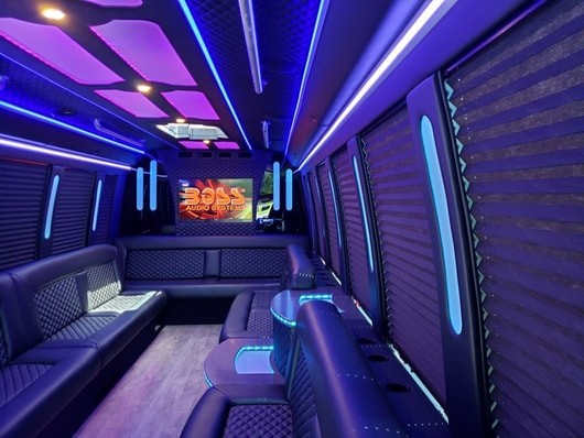 Inside Lounge Mini Bus Rental Image