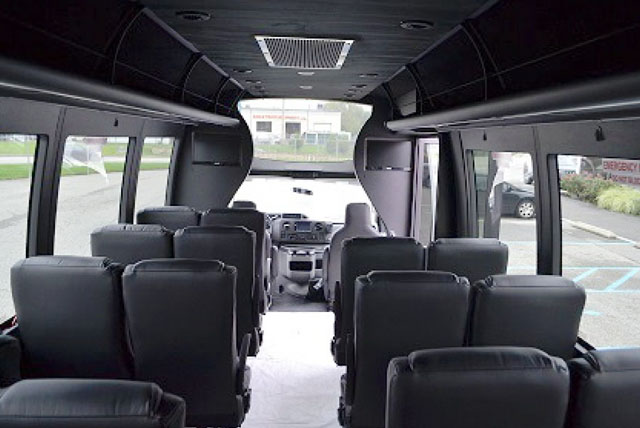 Mercedes Benz Sprinter Shuttle Interior Facing Front Seat Image