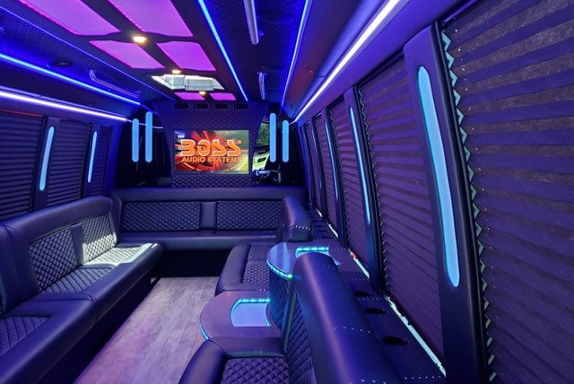 Mini Bus Rentals Interior Left Side Lounge Area Image Mini Bus Rentals Interior Left Side Lounge Area Image
